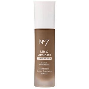 No7 Lift and Luminate Triple Action Serum Foundation SPF 15 ( Umber) New In Box.